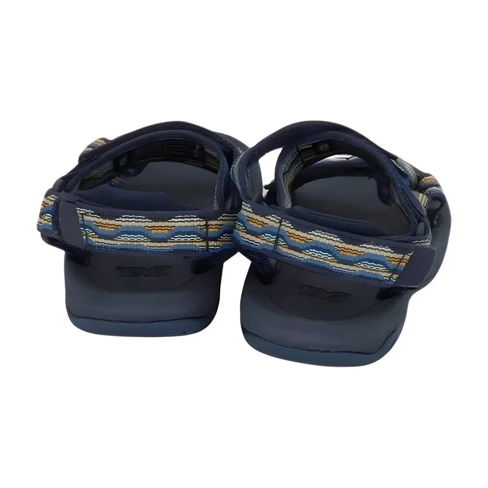 Teva Navy Blue and Yellow Patterned Kids Sandals